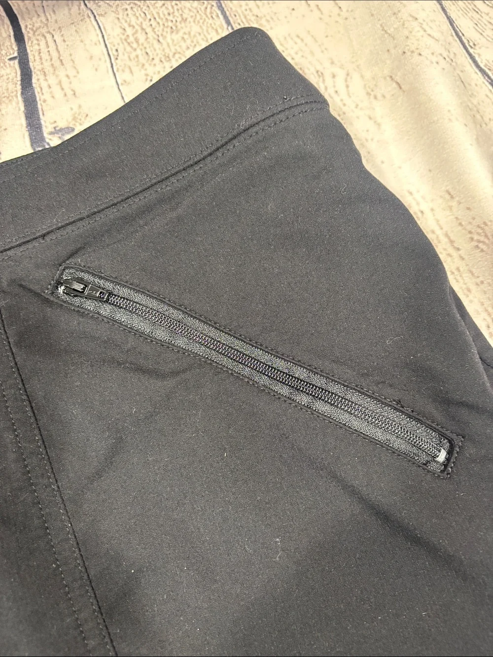 Chico's Black Mini Skort /Golf Skirt with Zip Pockets